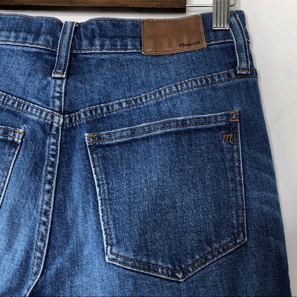 Madewell The High Rise Slim Boy Jean Distressed Raw Hem - Picture 4 of 13